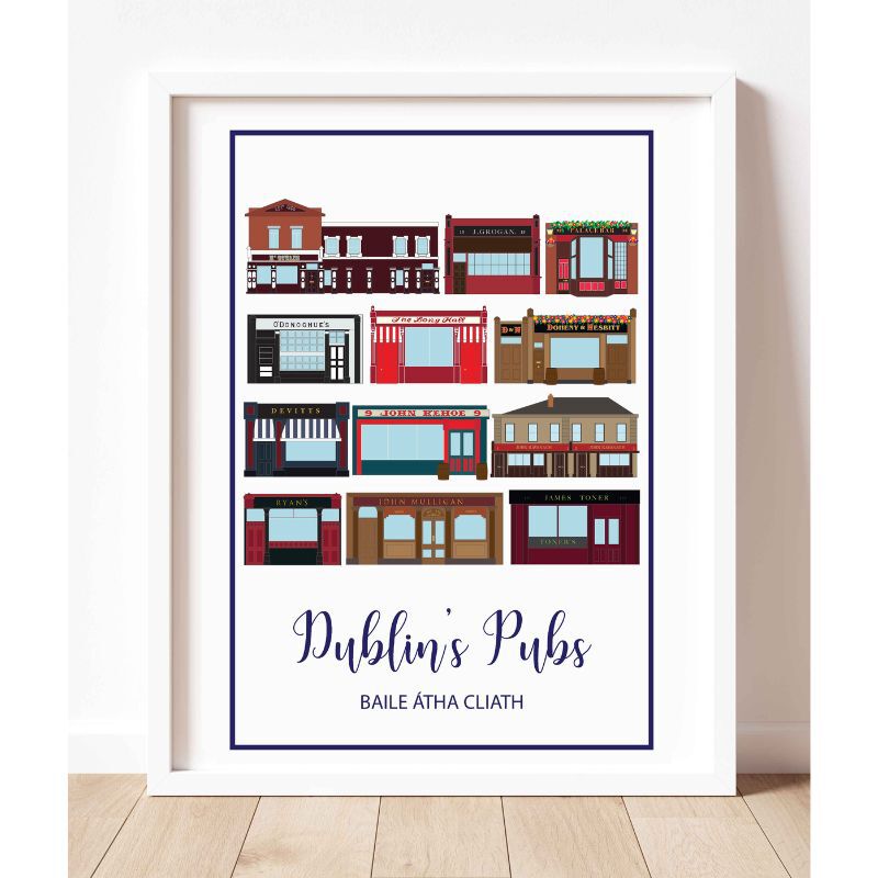 Prints Of Ireland Pubs Of Dublin A4 Print