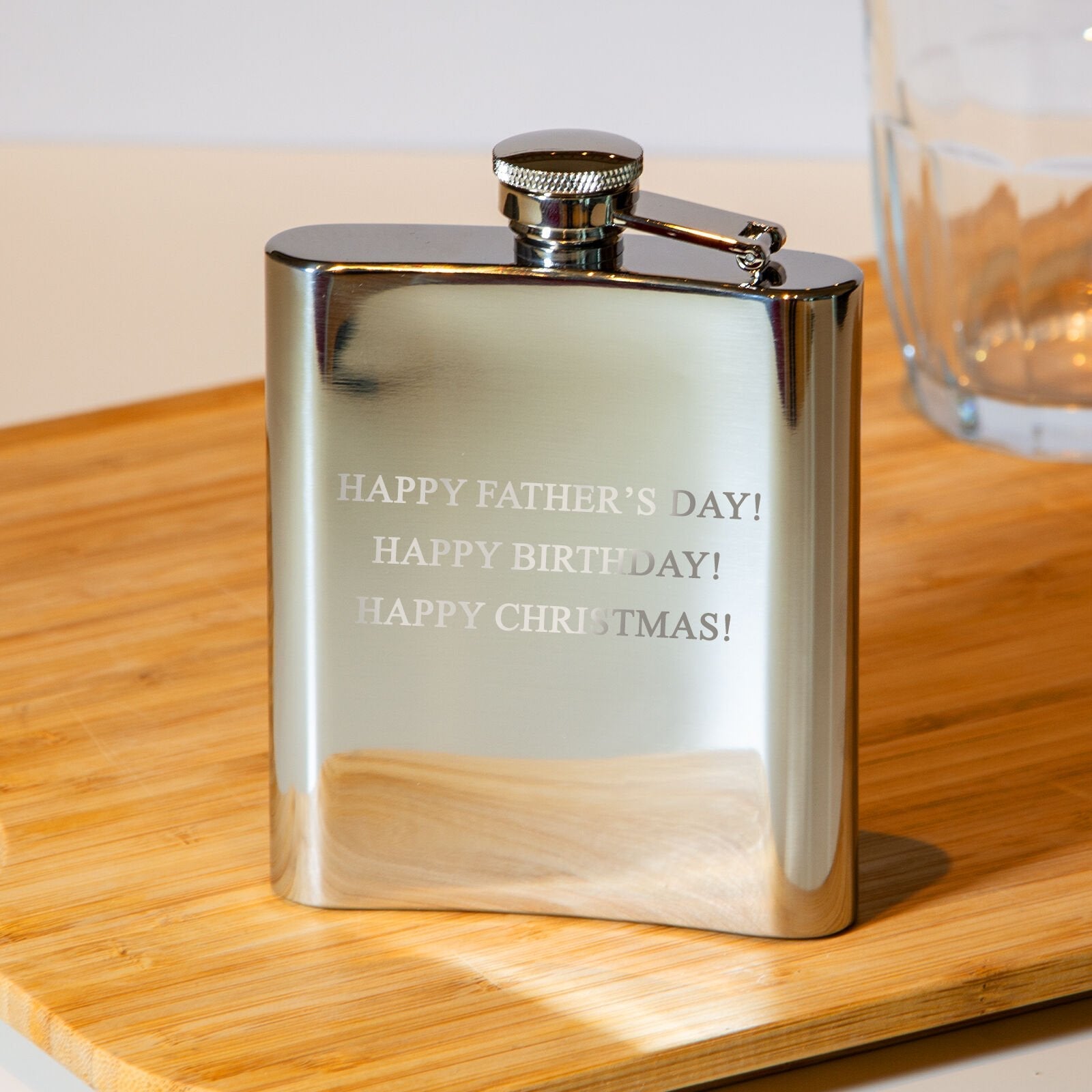Mullingar Pewter Stainless Steel Hip Flask Trinity Knot Design 