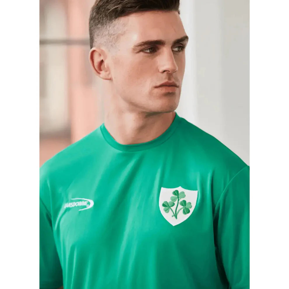 Men's Island Green Shamrock Crest Performance Top