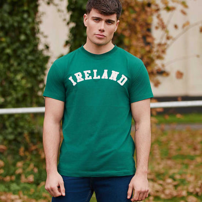 Men's Ireland Evergreen and Cream Appliqué T-shirt