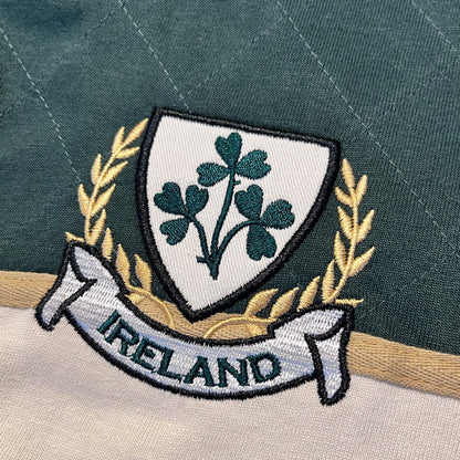 Kids Long Sleeve Green and Natural Rugby Shirt