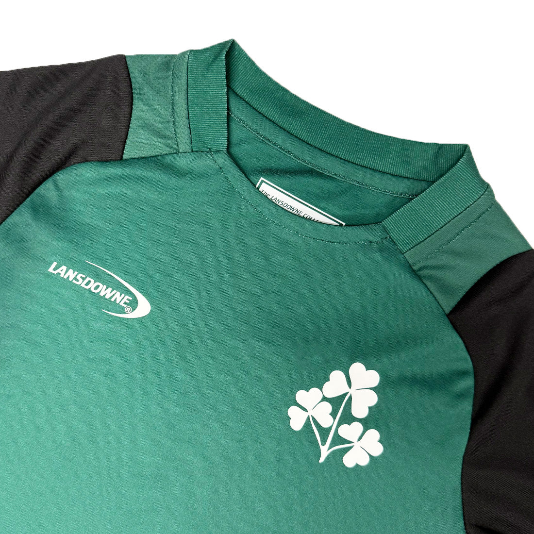 Ireland Kids Green and Black Shamrock Performance Top