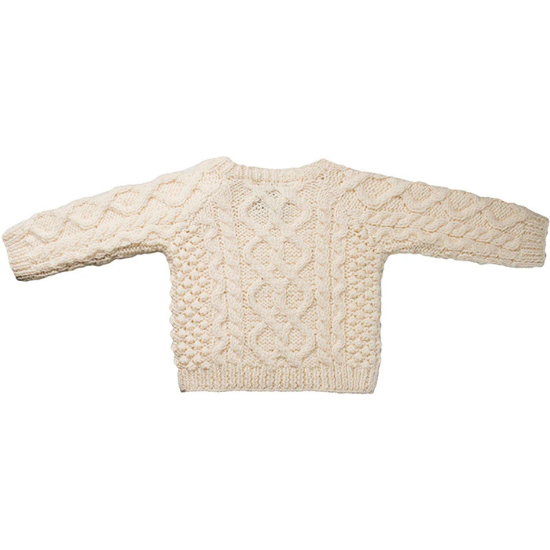 Irish Aran Baby Shepley Button Down Cardigan With Cute Sheep
