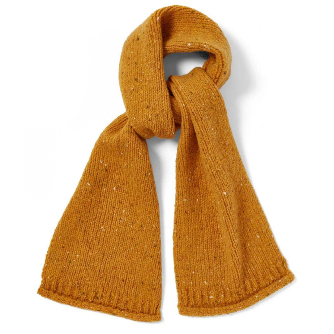 Nepped Woollen Scarf Yellow