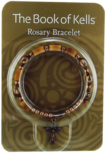 Book Of Kells Wooden Rosary Bracelet