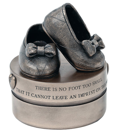 Baby Girl Booties Trinket Box