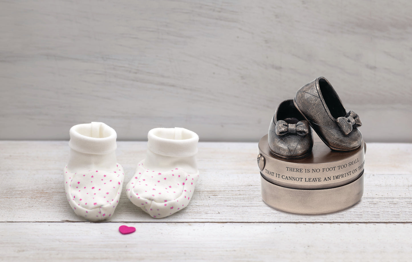 Baby Girl Booties Trinket Box