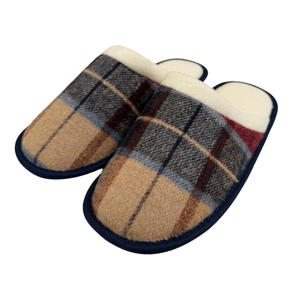 Tweed Unisex Red Slippers 