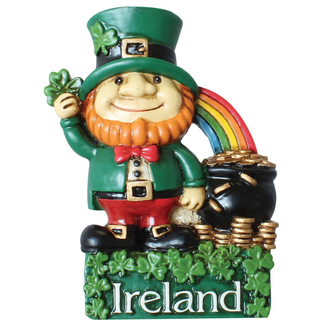 Standing Leprechaun Antique Resin Magnet