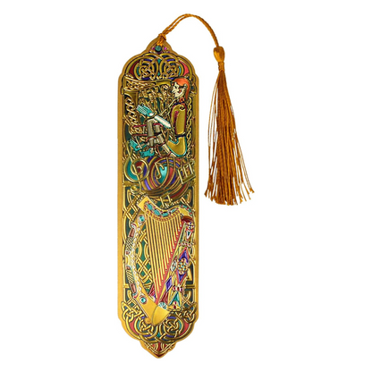 Celtic Harp Foil Bookmark