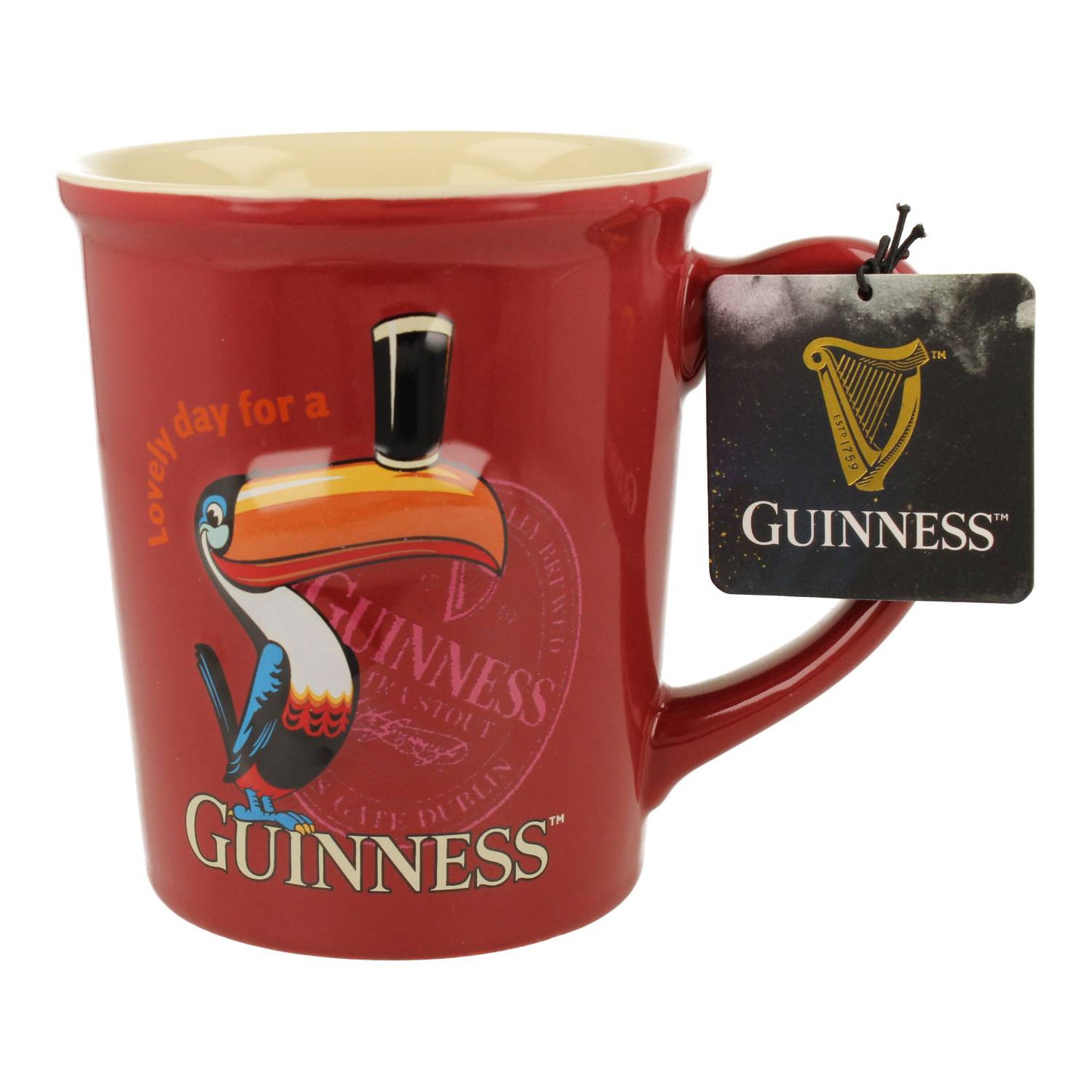 Guinness Toucan Embossed Red Mug