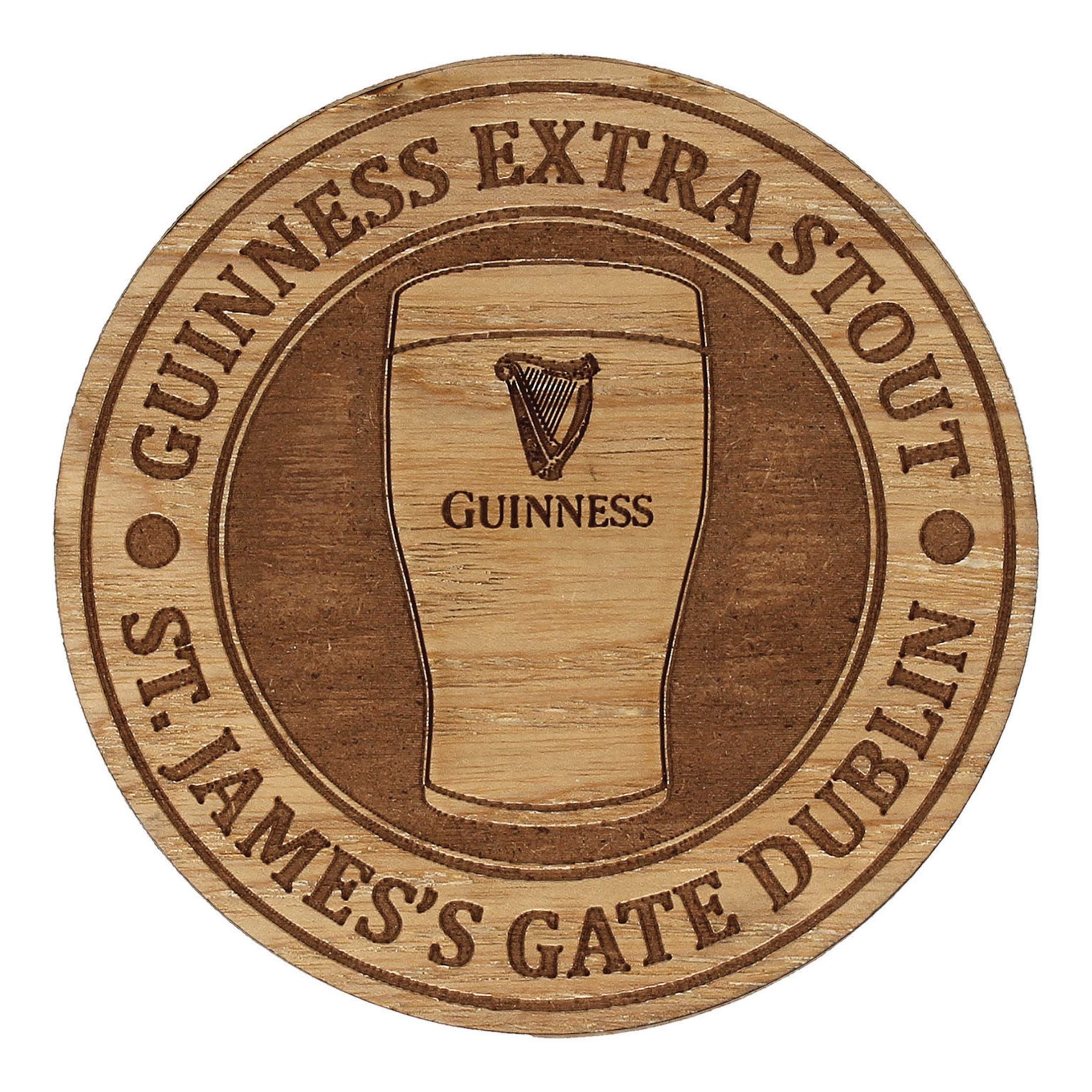 Guinness Pint Wooden Coaster
