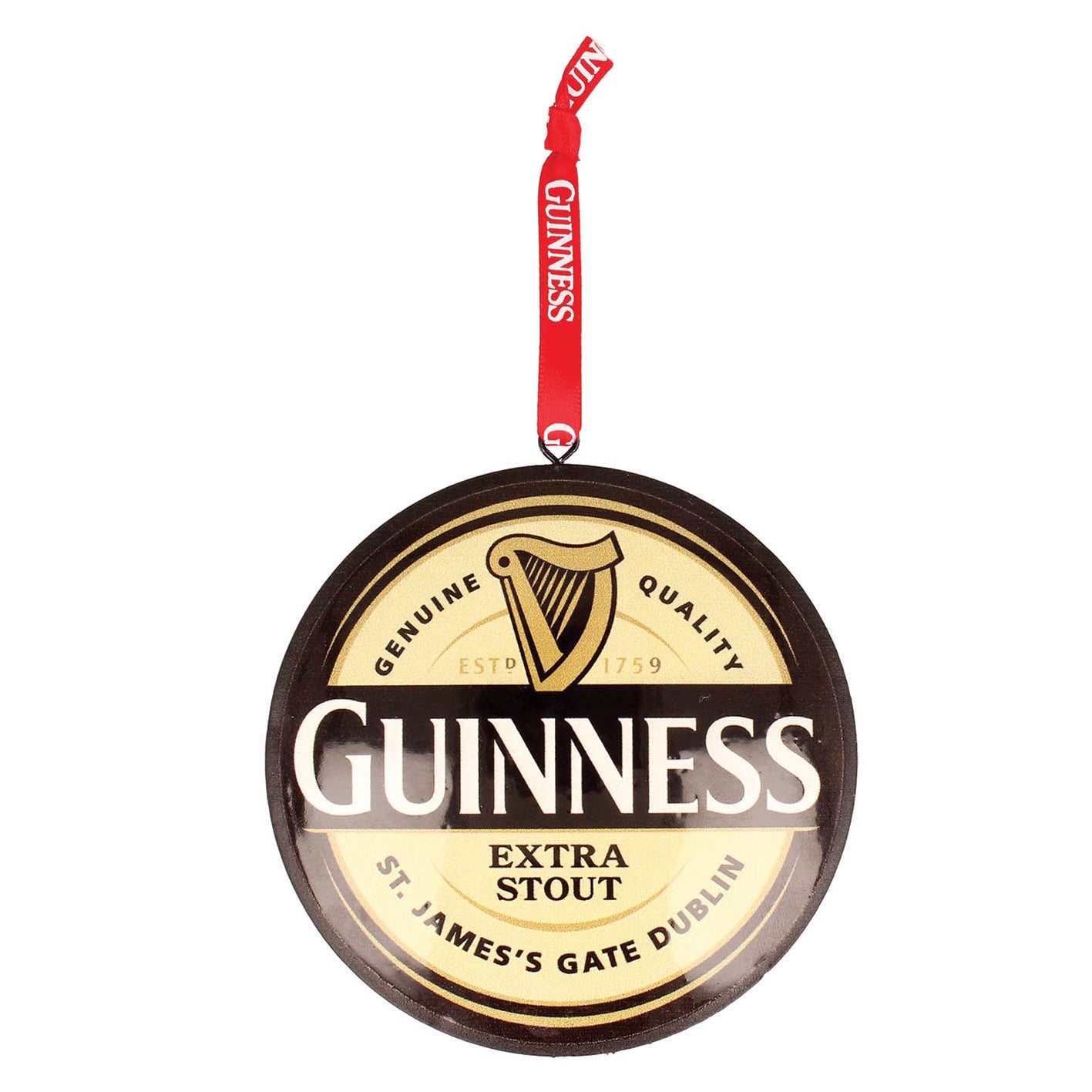 GUINNESS DOMED METAL DECORATION LABEL ROUND S05840