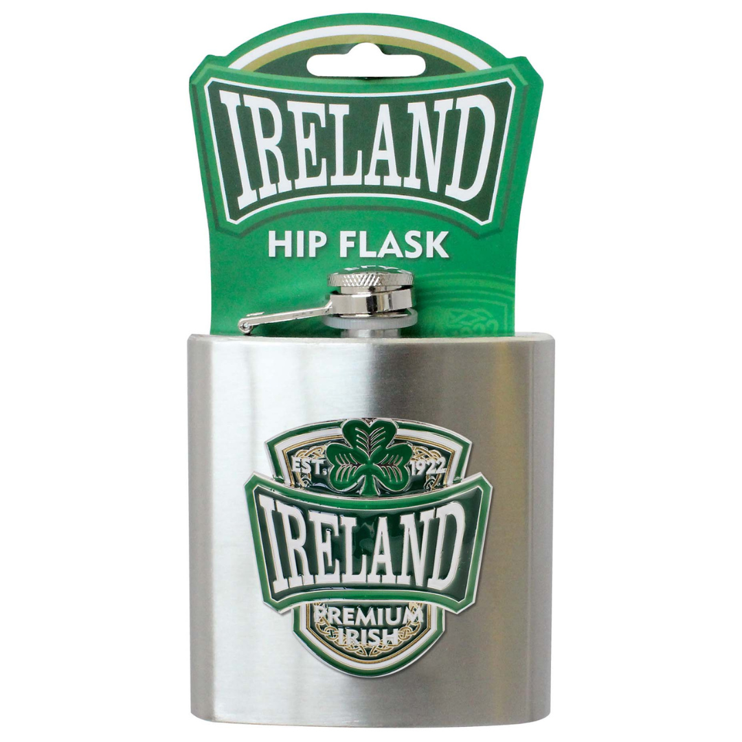 Ireland Badge Hip Flask
