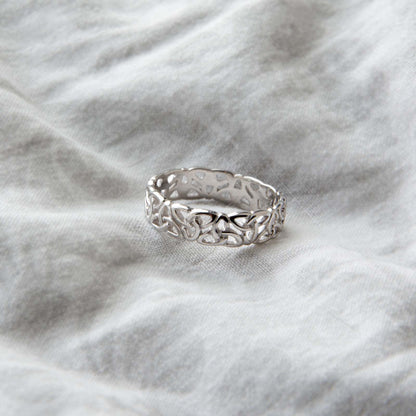 Ladies Hallmarked Sterling Silver Trinity Knot Ring
