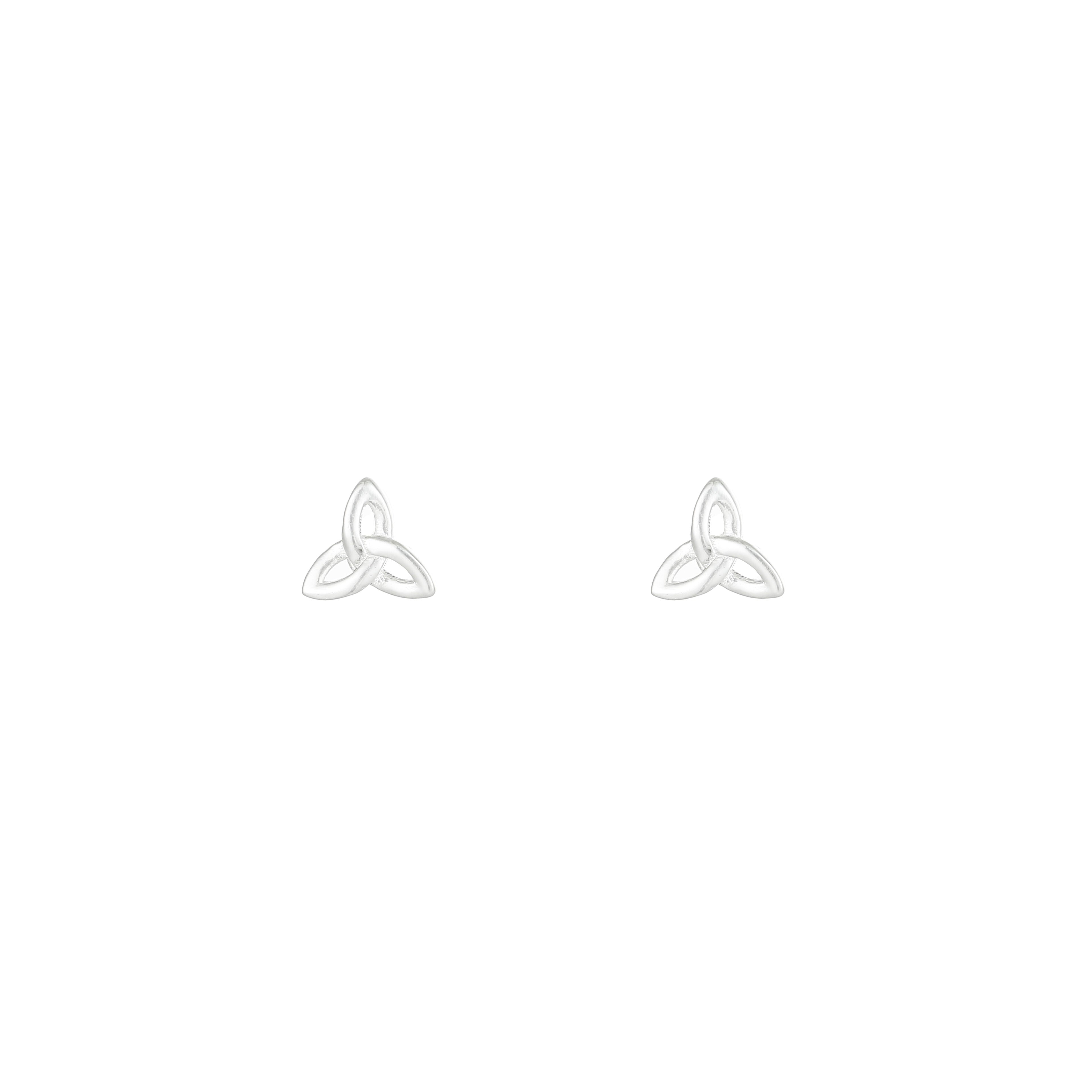 Plain Trinity Earrings Sterling Silver
