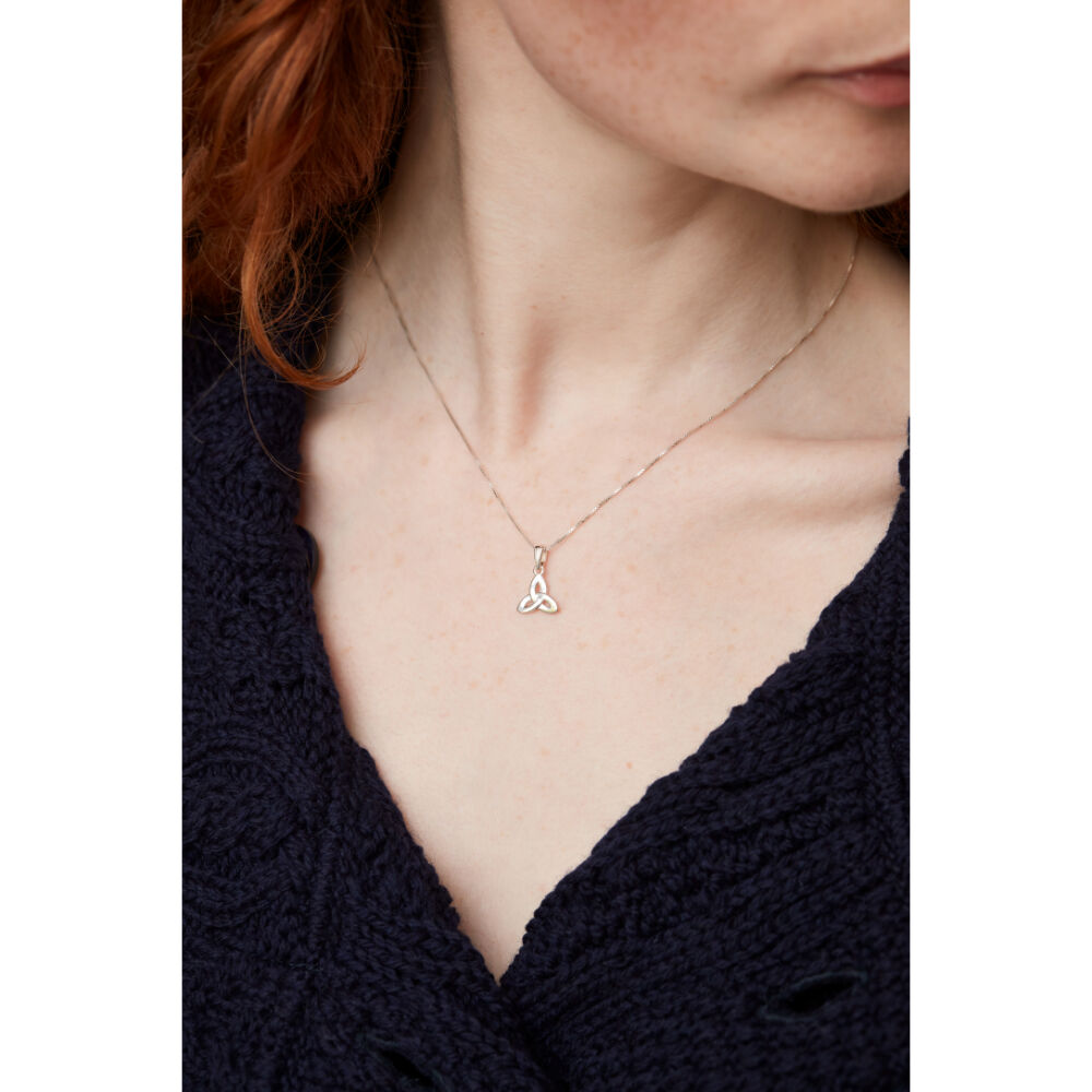 Plain Trinity Necklace Sterling Silver 