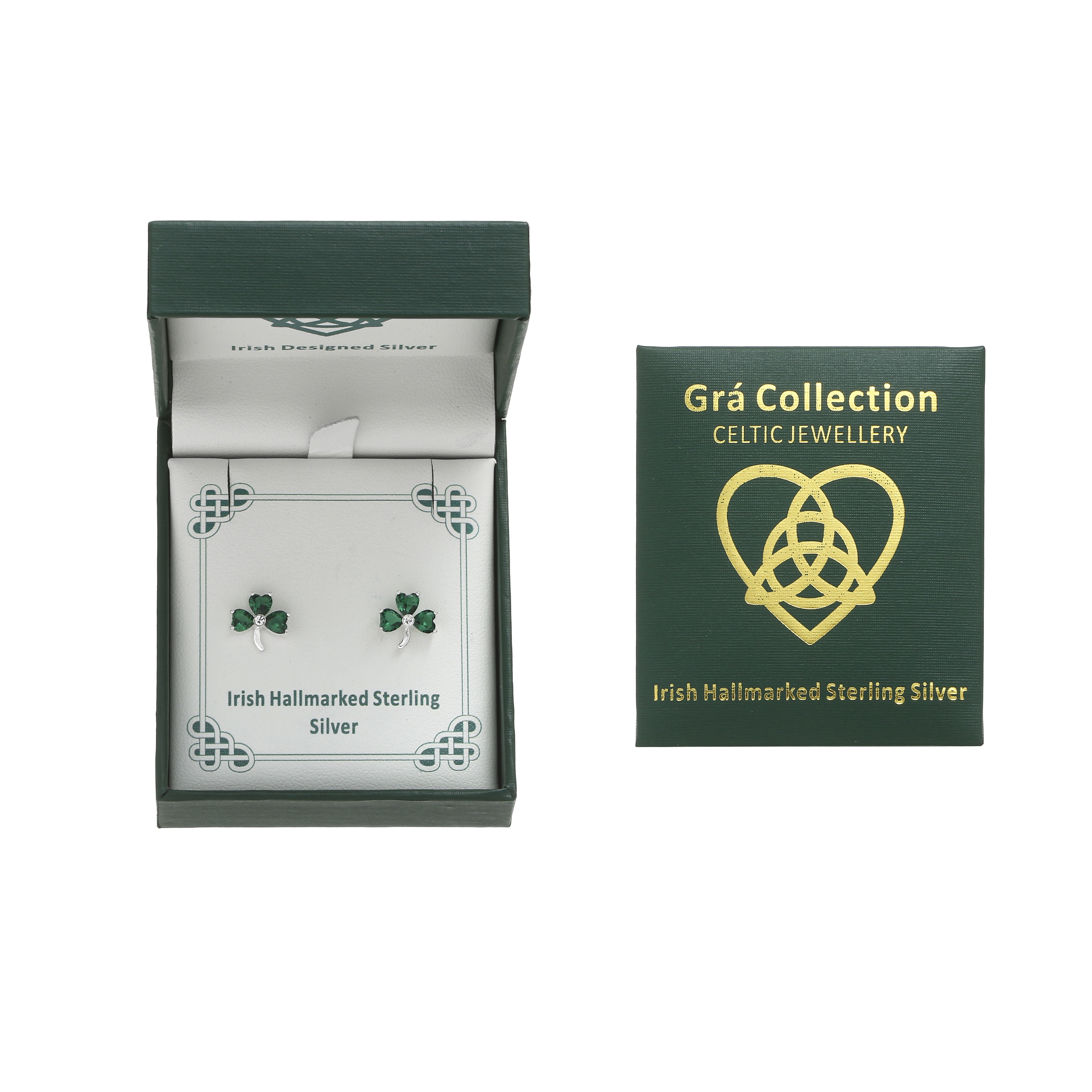 Shamrock Earring Sterling Silver 