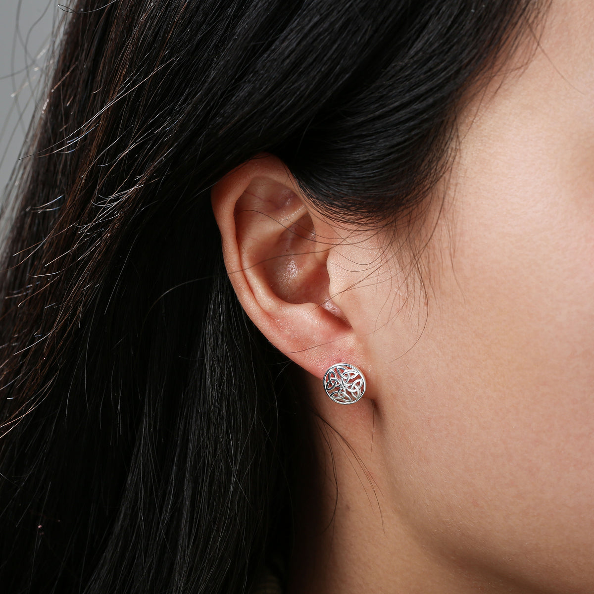Grá Collection Trinity Knot Sterling Silver Earrings