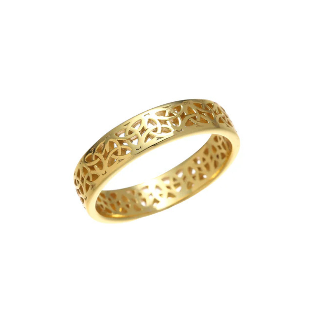 Trinity Plain Band Gold Vermeil Ring