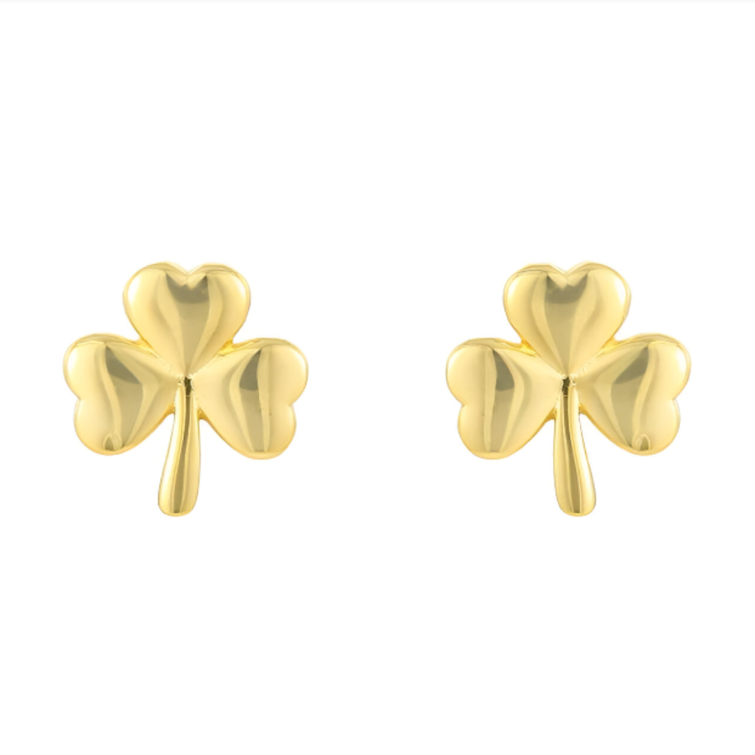 Gold Vermeil Shamrock Earrings
