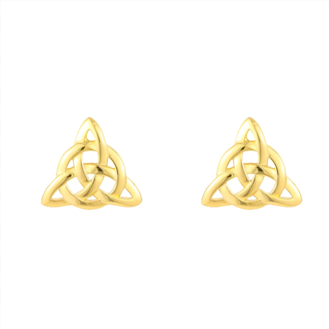 Gold Vermeil Trinity Circle Earrings
