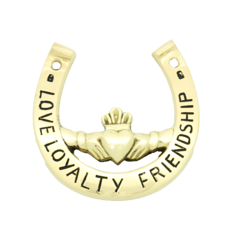 Brass Friendship Horse Shoe Wall Mount