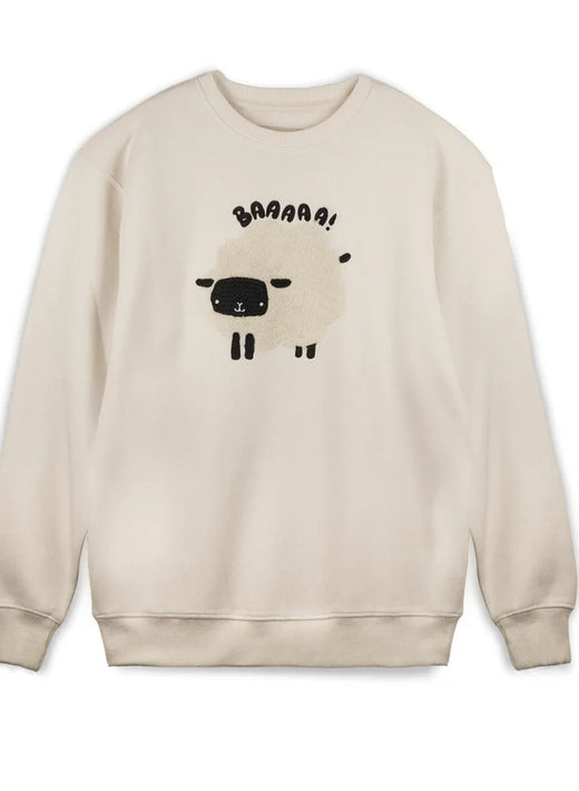 Unisex Fluffy Sheep Latte Sweatshirt