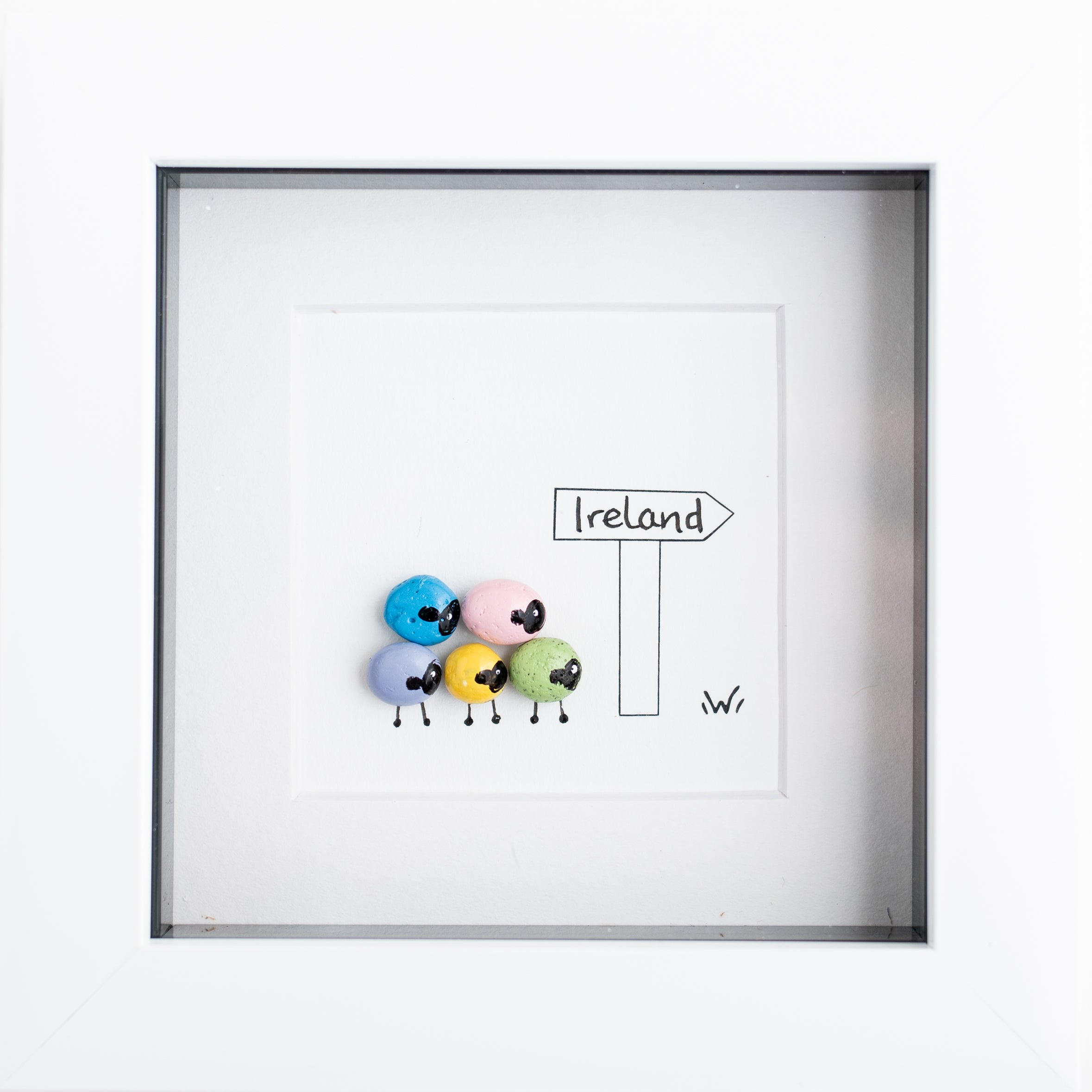 Sheep Of Ireland Pebble Art Print