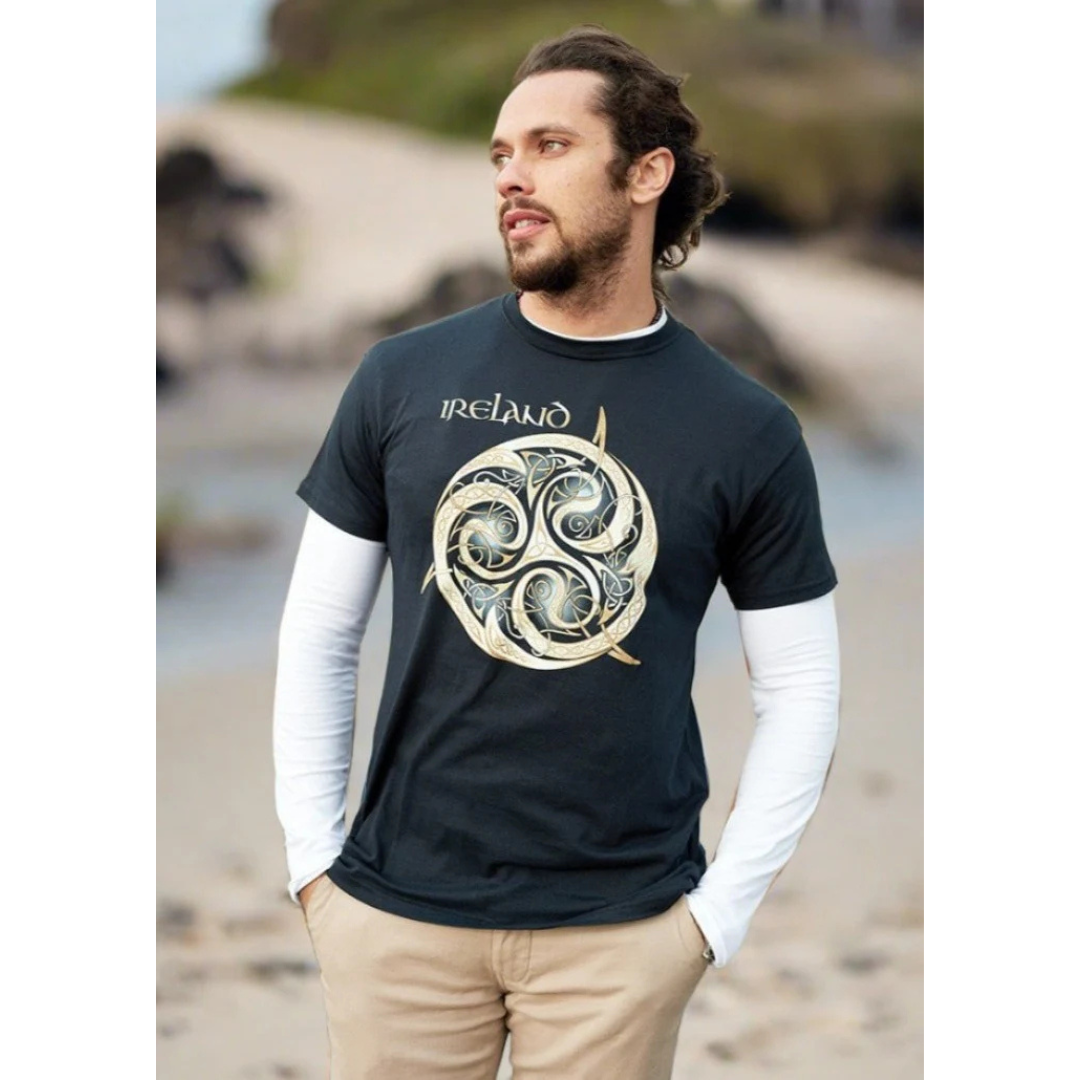 Men's Ireland Celtic Knot Navy T-Shirt