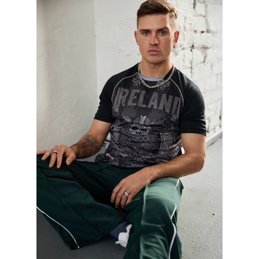 Men's Ireland Celtic Pride Viking Black T-Shirt 