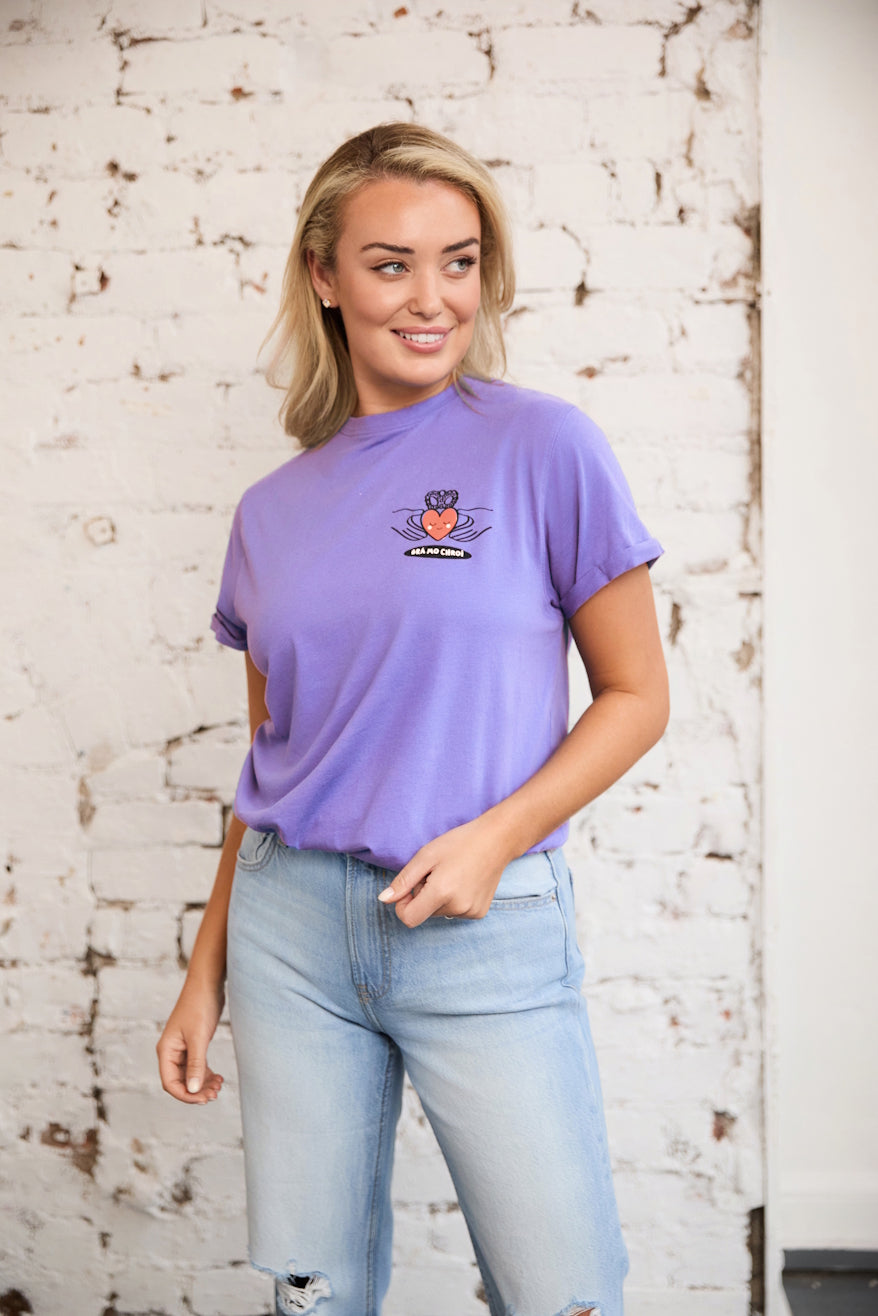 Ladies Gra Mo Chroi Lilac T-Shirt 