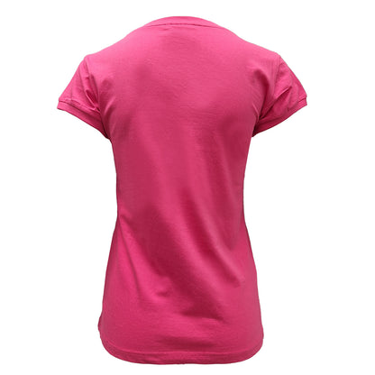 Ireland Cerise Shamrock Heart Ladies T-Shirt