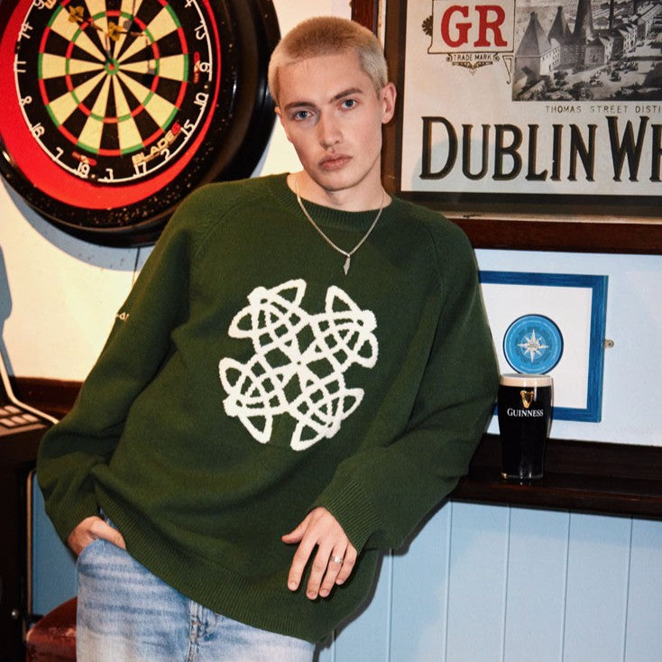 Celtic Knot Sage Crew Neck Sweater 
