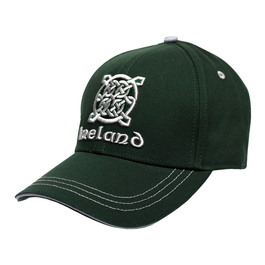 Embossed Ireland Celtic Knot Green Baseball Cap