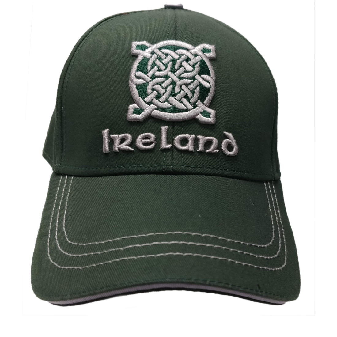 Embossed Ireland Celtic Knot Green Baseball Cap 