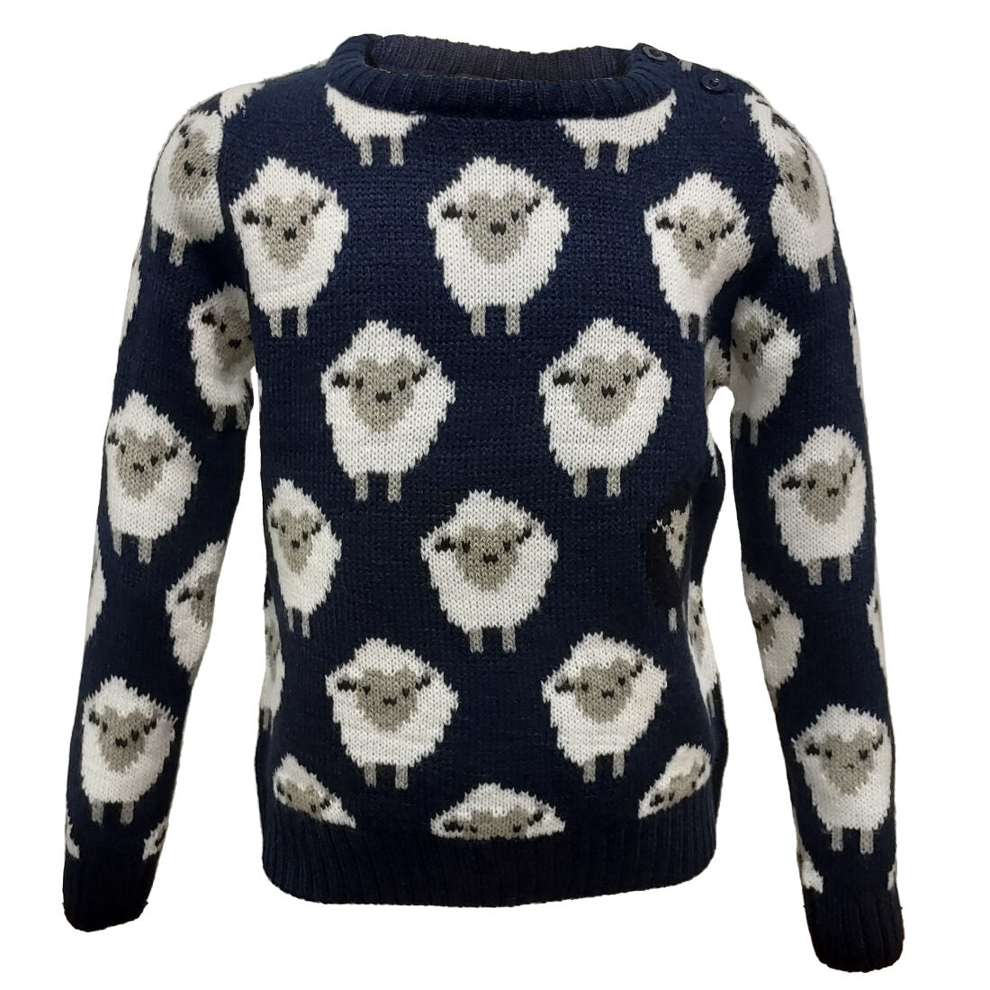 Kids All Over Sheep Pattern Sweater Navy