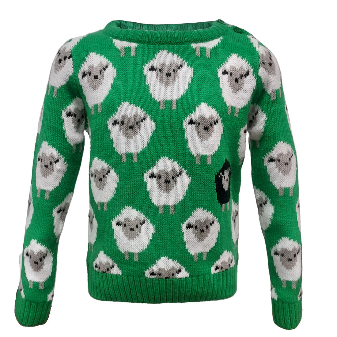 Kids All Over Sheep Pattern Jumper Green 