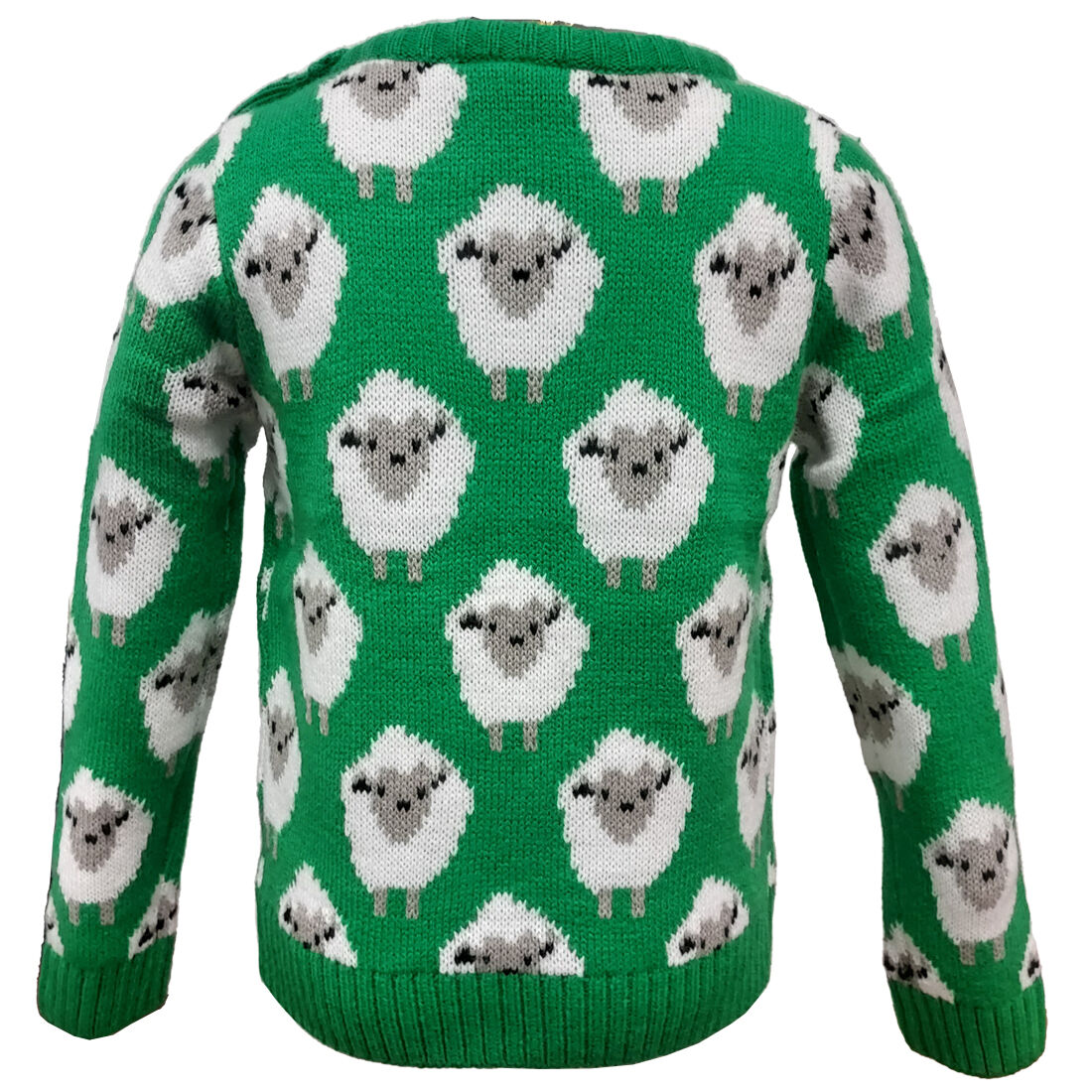 Kids All Over Sheep Pattern Sweater Green 