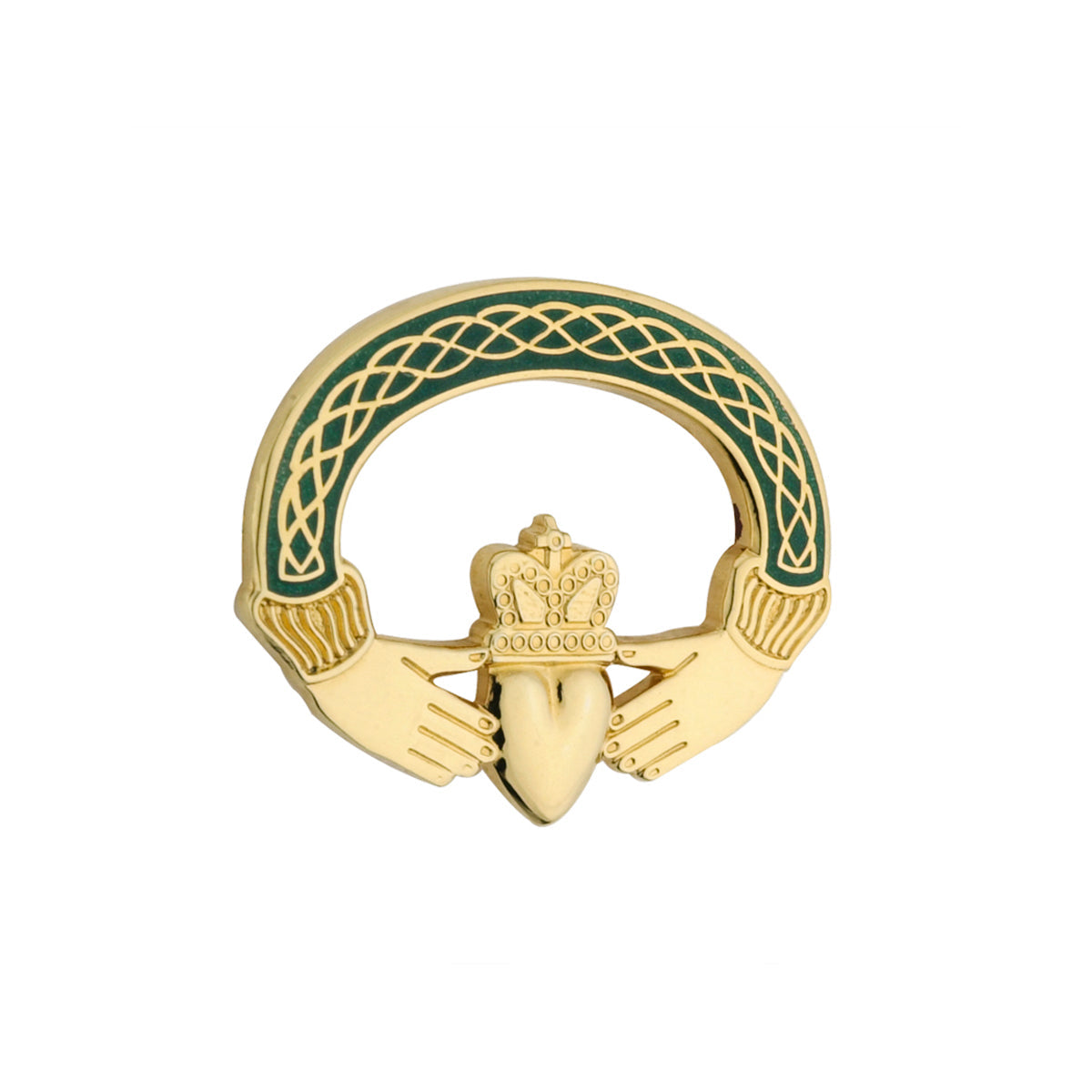 Gold Plated Claddagh Design Brooch