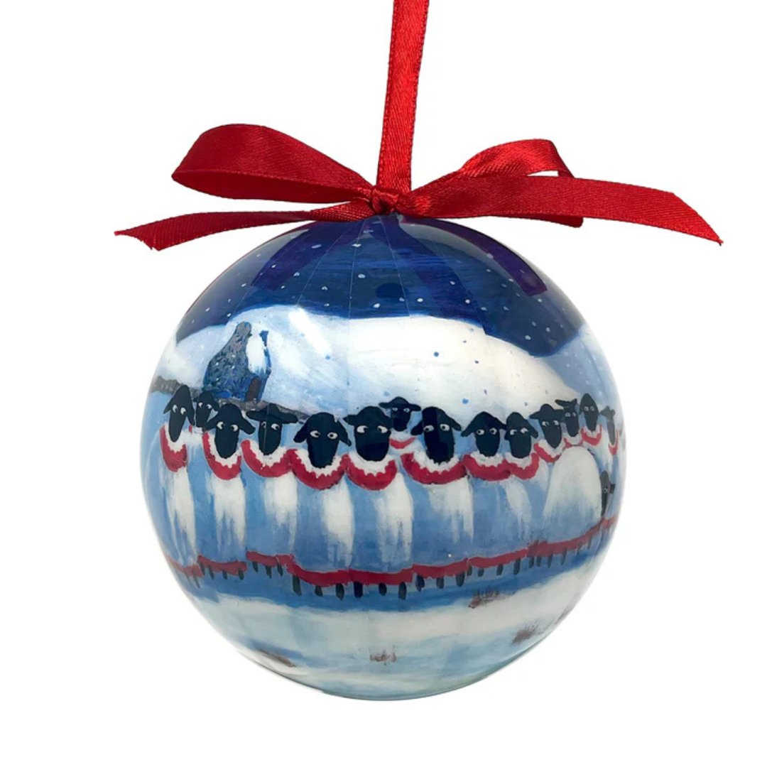 Wish Ewe A Merry Xmas Christmas Bauble