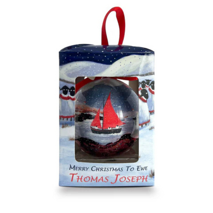 I Saw Three Sheep Gone Sailing Christmas Bauble