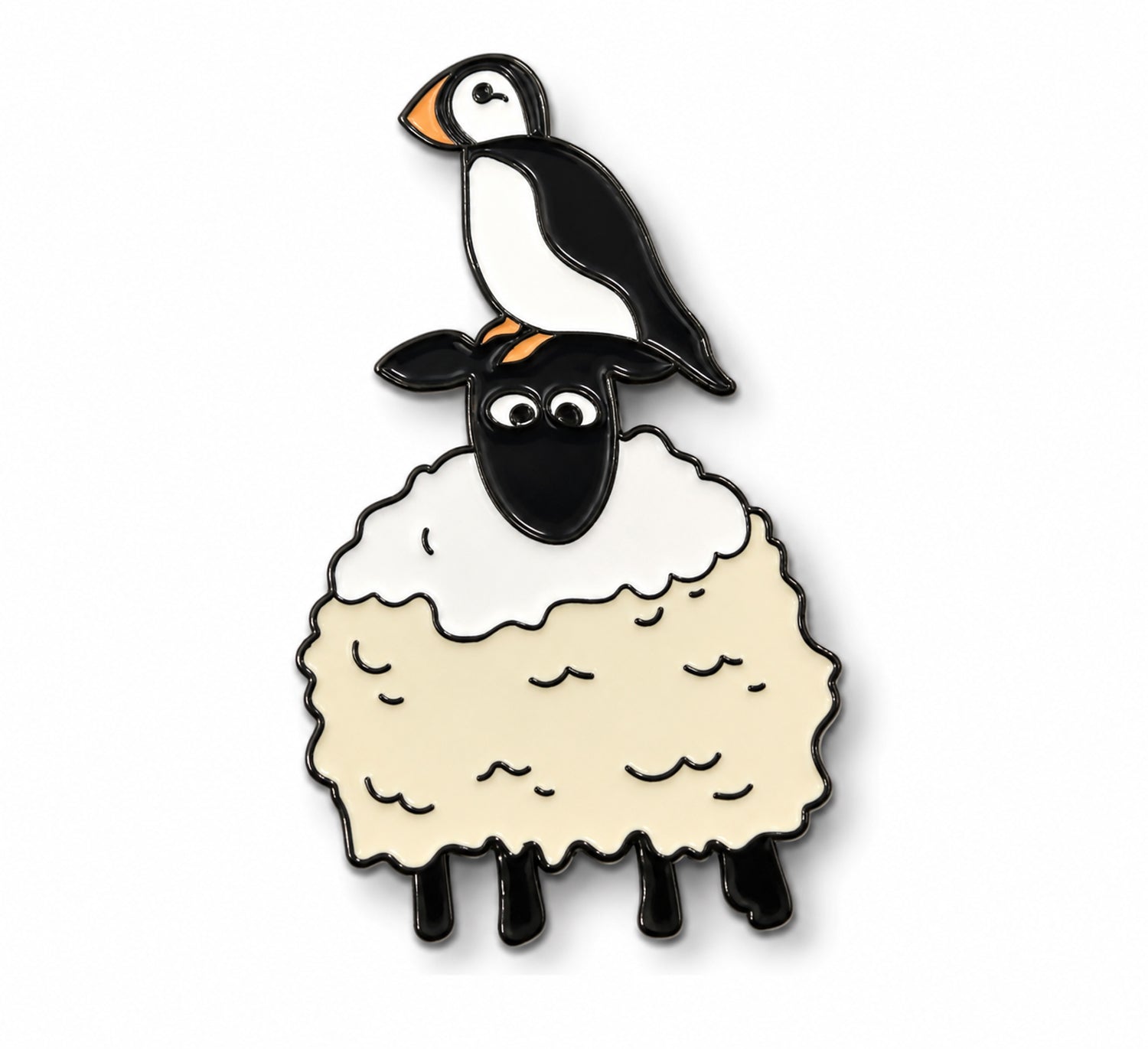 Puffin Compares to Ewe Enamel Pin
