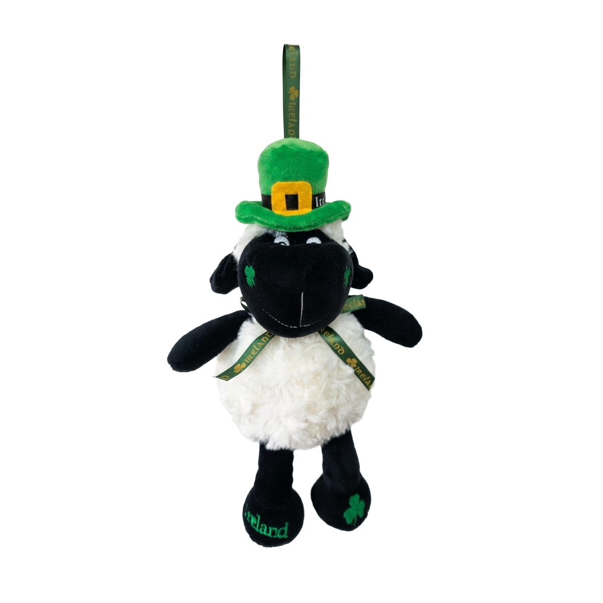 Black Sheep Green Hat Hanging Soft Toy 18cm