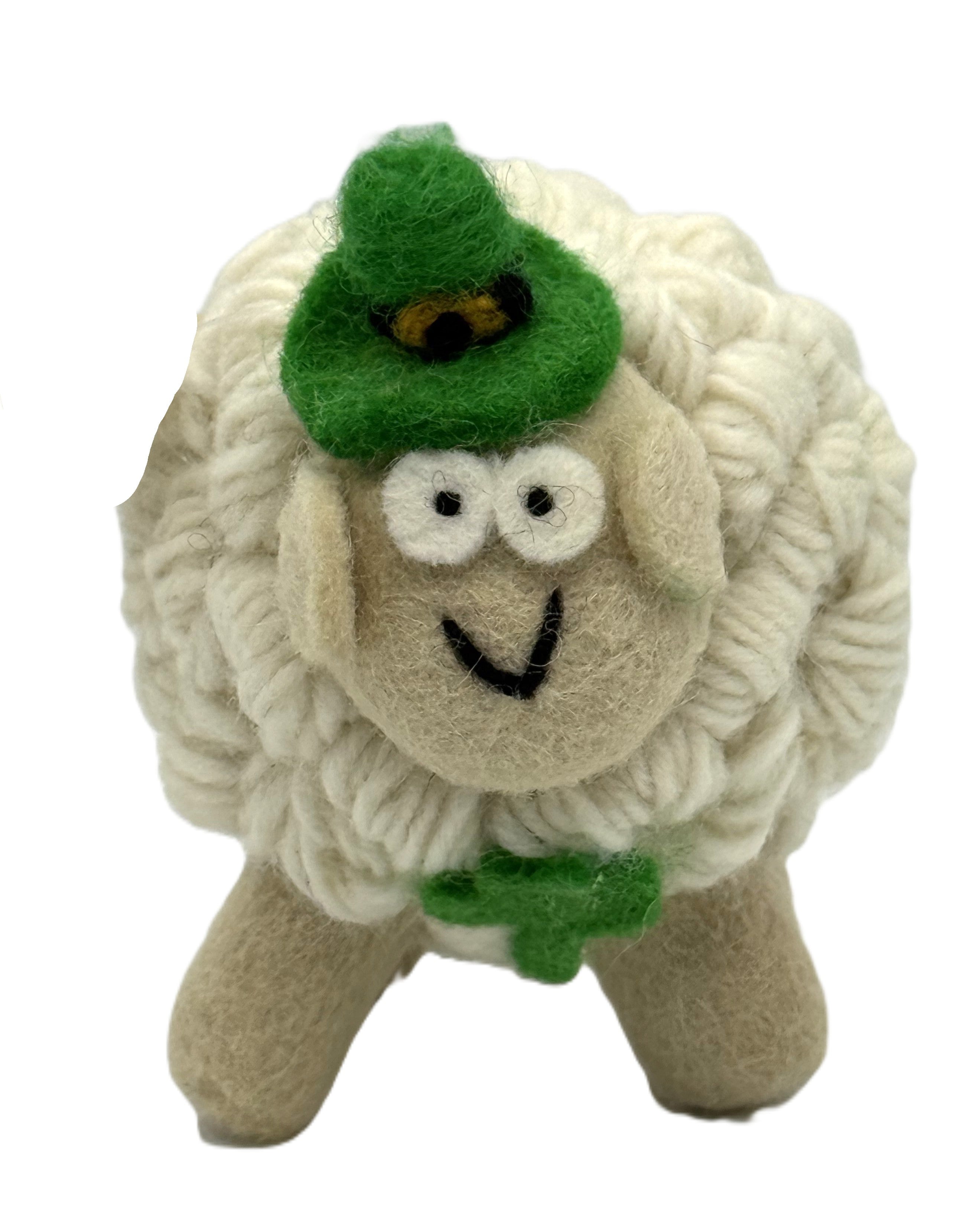 Large White Sheep with Green Hat