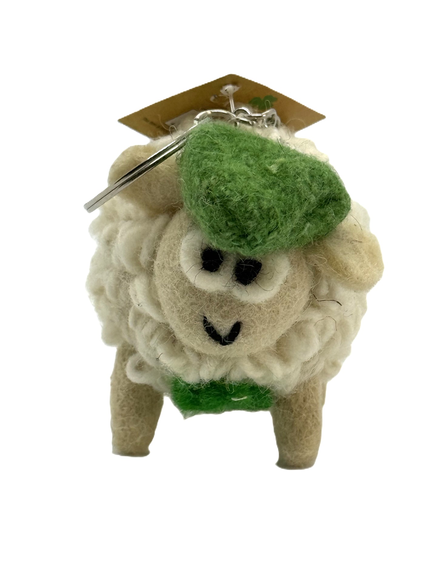 Small Sheep with Green Tweed Cap