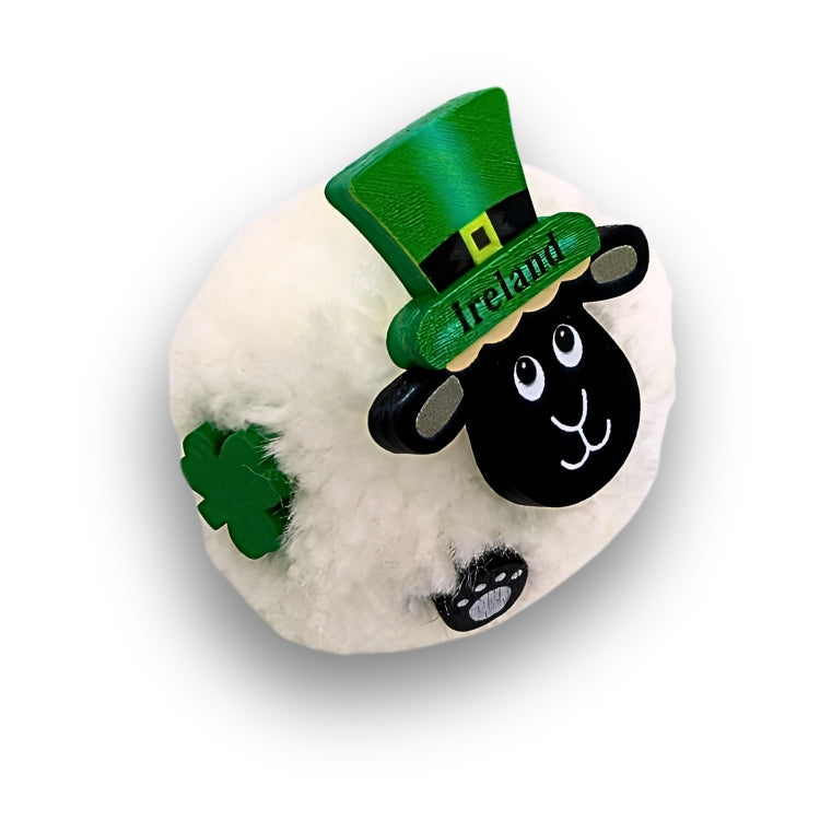 Handmade Wooden Sheep Hat Magnet 