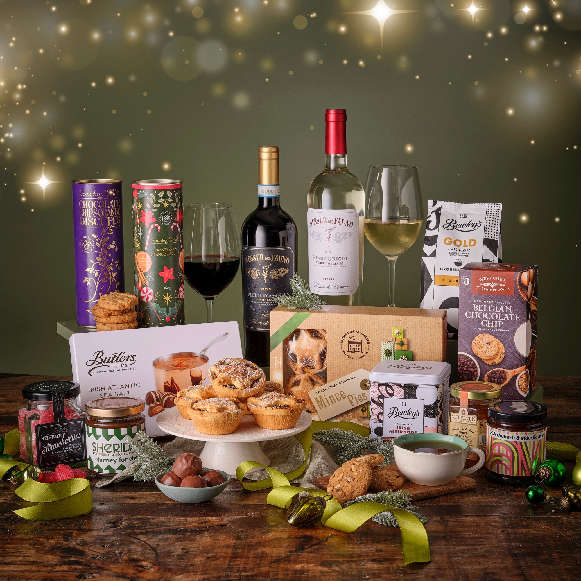 The Classic Irish Food & Wine Gift Basket