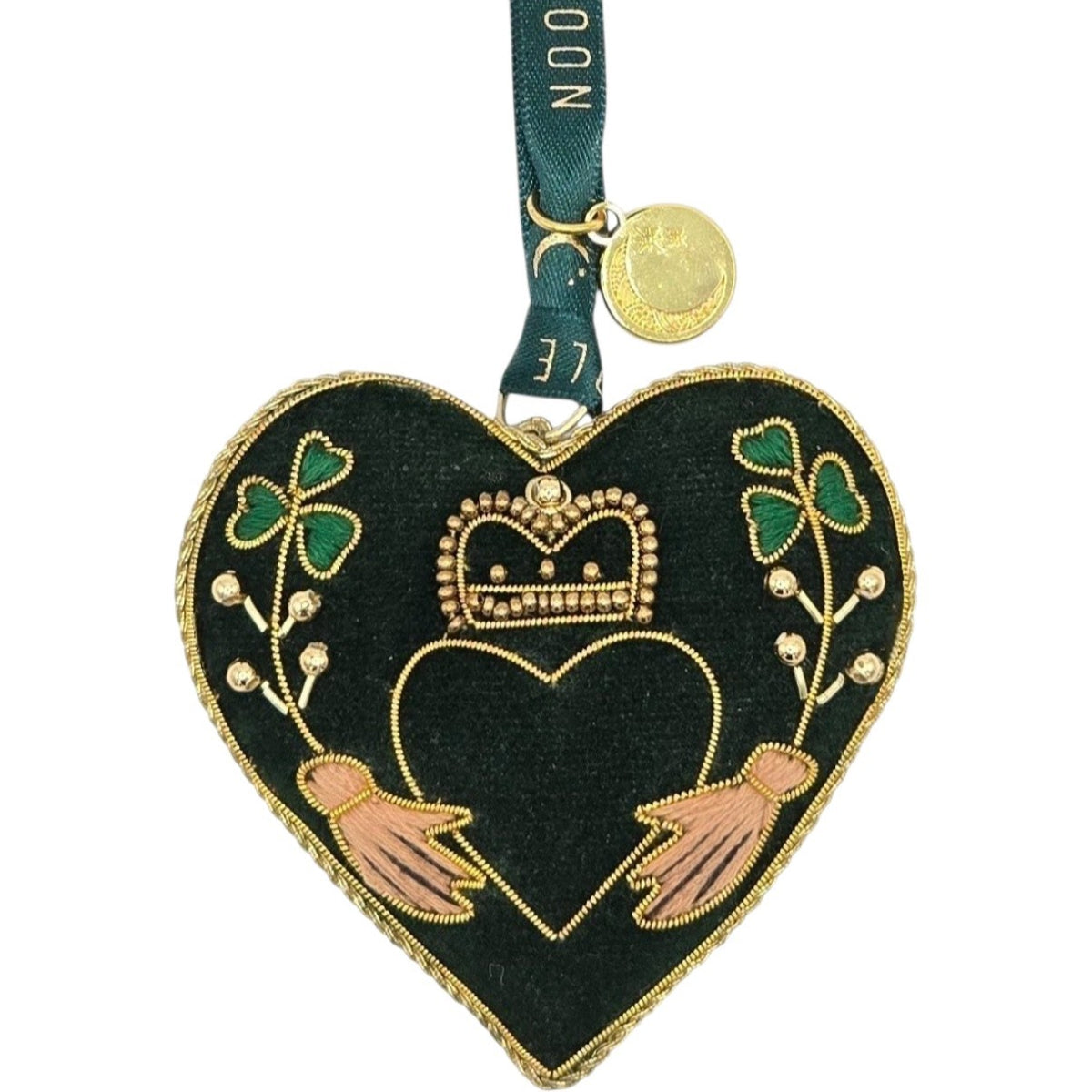 Claddagh Velvet Beaded Christmas Decoration 