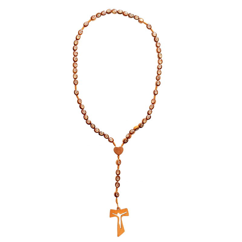 Saints Of Ireland Wooden Rosary Beads